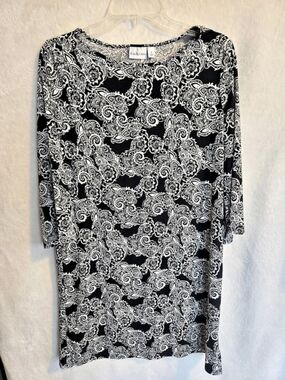 Kim Rogers Dress in Black & White Size Small